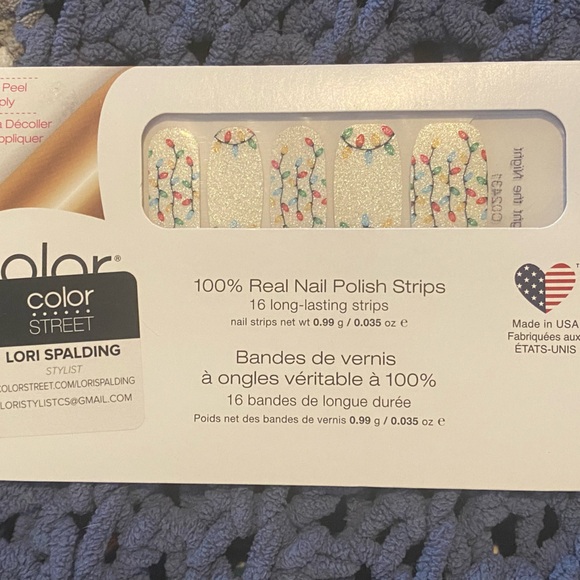 Color Street Holiday Nail Polish Strips - “Light The Night” RETIRED - Picture 1 of 5